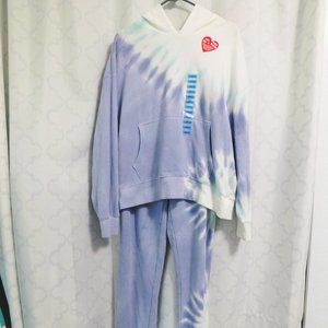 Wildfox Lavender & White Matching Hoodie & Joggers Set - L (NWT)